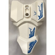 Lego trup s brněním, bílá (90652pb01 WHITE)